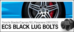 ECS Black Lug Bolts - Porsche Stock/Extended Lengths