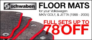 Schwaben Floor Mats for Volkswagen MKIV