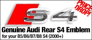 Genuine Audi Rear S4 Emblems
