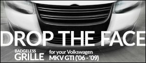 FK Volkswagen MKV Badgeless Grille Kit - Black