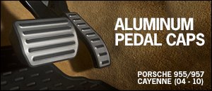 Porsche Cayenne Base - Aluminum & Rubber Pedal Cap Set
