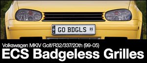 Badgeless Grilles for MKIV Golf/R32/337/20th