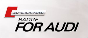 Red/Chrome "Supercharged" Badge for AUDI 3.0T