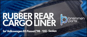 Rubber Rear Cargo Liner for Volkswagen B5 Passat