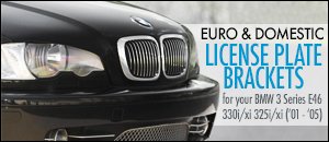 License Plate Brackets for BMW 3 Series E46