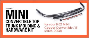 R52 S/Convertible Top Rear Trunk Molding & Hardware Kit