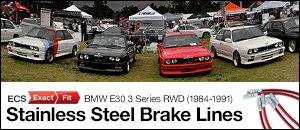 BMW E30 3 Series RWD ECS Exact-Fit Brake Lines