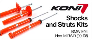 BMW E46 Non-M RWD Koni Shocks & Struts Kits