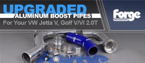 Forge Upgraded Aluminum Boost Pipes, Jetta V, Golf V/VI
