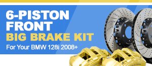 Front 6 Piston Big Brake Kit for BMW 128i