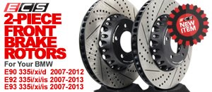2 Piece Front Brake Rotors for BMW E90/E92/E93