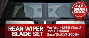 Valeo Rear Wiper Blade Set for MINI Gen 2 Base/S/JCW