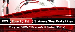 ECS Exact Fit Stainless Steel Brake Lines - BMW F10 NM
