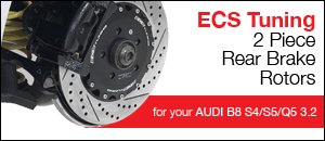 2 Piece Rear Brake Rotors for Audi B8 S4/S5/Q5