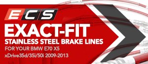 ECS Stainless Steel Brake Lines- BMW E70 X5 35d/35i/50i
