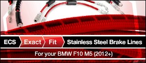 ECS Exact Fit Stainless Steel Brake Lines - BMW F10 M5