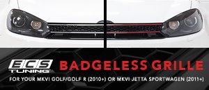 Badgeless Grilles - VW MKVI Golf/R or Jetta Sportwagen