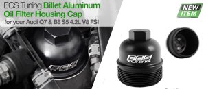 Billet Alum Oil Filter Housing Cap - Audi Q7 & B8 S5