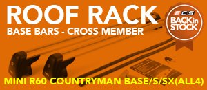 Roof Rack Base Bars - Cross Member for MINI R60