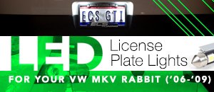 VW MKV Rabbit Ziza License Plate LED Kit