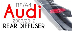 Rear Diffuser for Audi B8 A4 09-12 (pre-facelift)