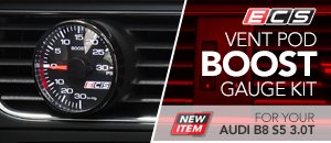 Audi B8 S5 3.0T ECS Vent Pod Boost Gauge Kit