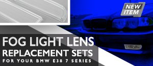 BMW E38 7-Series Fog Light Lens Replacement Sets