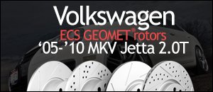 Volkswagen MKV Jetta 2.0T ECS GEOMET&reg; Coated Rotors