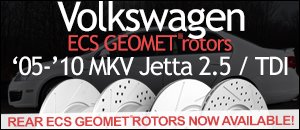 Volkswagen MKV Jetta 2.5L/TDI ECS GEOMET&reg; Coated Rotors