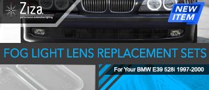 BMW E39 528i Fog Light Lens Replacement Sets