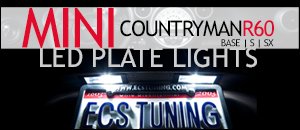 MINI R60 Countryman Plate Light Ziza LEDs