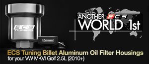 VW MKVI Golf 2.5L Billet Aluminum Oil Filter Housings