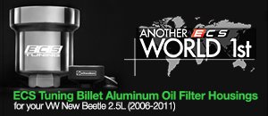 VW New Beetle 2.5L Billet Aluminum Oil Filter Housings