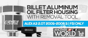 Audi A3 2.0T FSI Billet Aluminum Oil Filter Housing