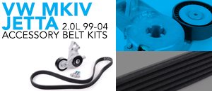 VW MKIV Jetta 2.0L Accessory Belt Kit