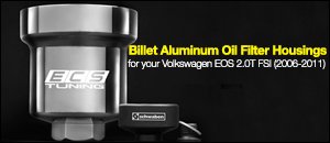 VW EOS 2.0T FSI Billet Aluminum Oil Filter Housings