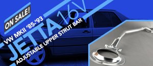 VW MKII Jetta 16V Jom Adjustable Upper Strut Bar
