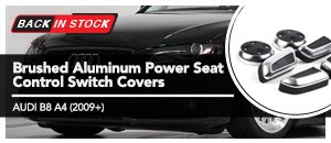 Audi Brushed Aluminum Power Seat Control Switch Covers