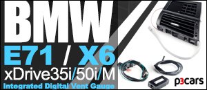 BMW E71 X6 Integrated Digital Vent Gauge