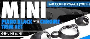 MINI Countryman Piano Black with Chrome Trim Set