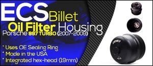 Porsche 997 Turbo/GT2/GT3 Billet Oil Filter Housing