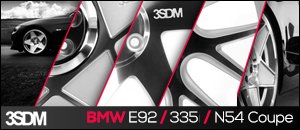 BMW E92 335i N54 Coupe 3SDM Wheels