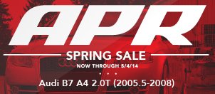 Audi B7 A4 2.0T APR Spring Sale