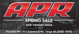 Porsche 997 Carrera S/4S, Targa 4S APR Spring Sale