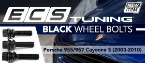 Porsche 955/957 Cayenne S ECS Black Wheel Bolts