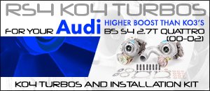 Audi B5 S4 RS4 K04 Turbochargers With Install Kit