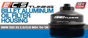 BMW X3 2.5i 3.0i M54 Billet Aluminum Oil Filter Housing