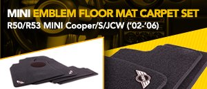 R50/R53 MINI Cooper/S/JCW Floor Mat Carpet Set