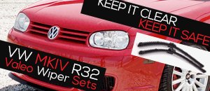 VW MKIV R32 Valeo Wiper Blade Sets