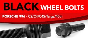 Porsche 996 Carrera Black Wheel Bolts